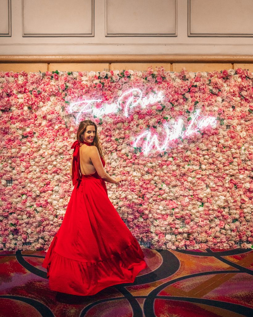 Paris Flower Wall Las Vegas